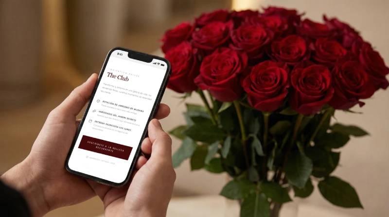invitación a unirse a una membresía para comprar flores recurrentes